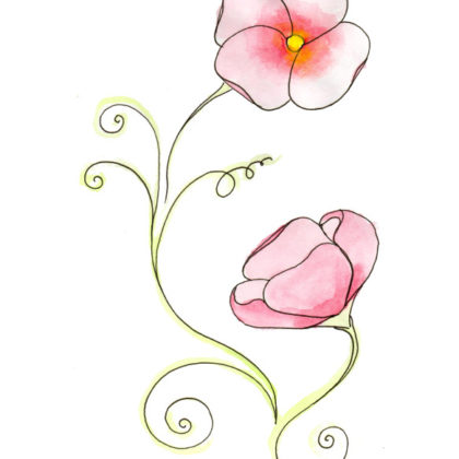sueArt Blumen Aquarell